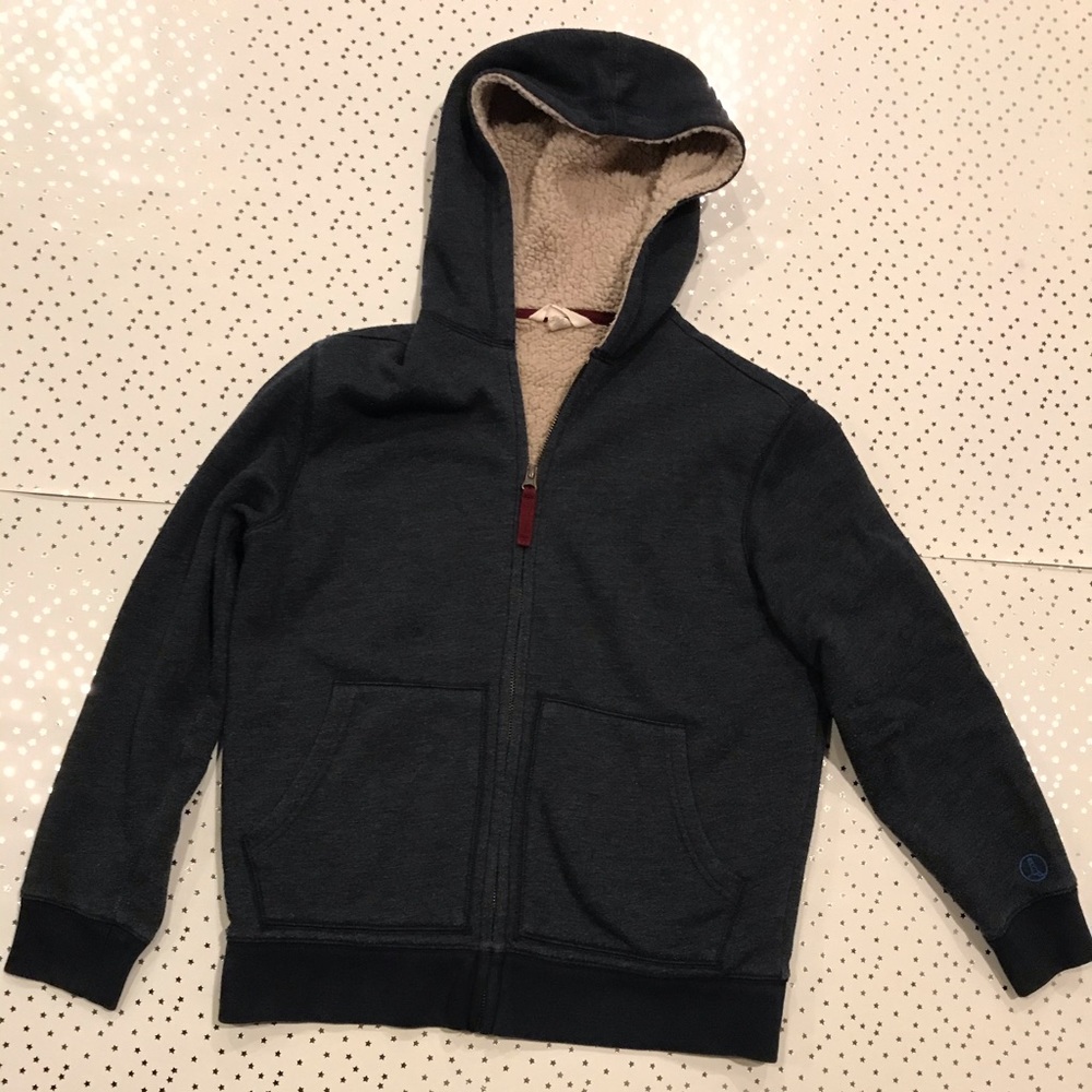 Boy’s Lands’ End Sherpa-lined Jacket Sz10-12